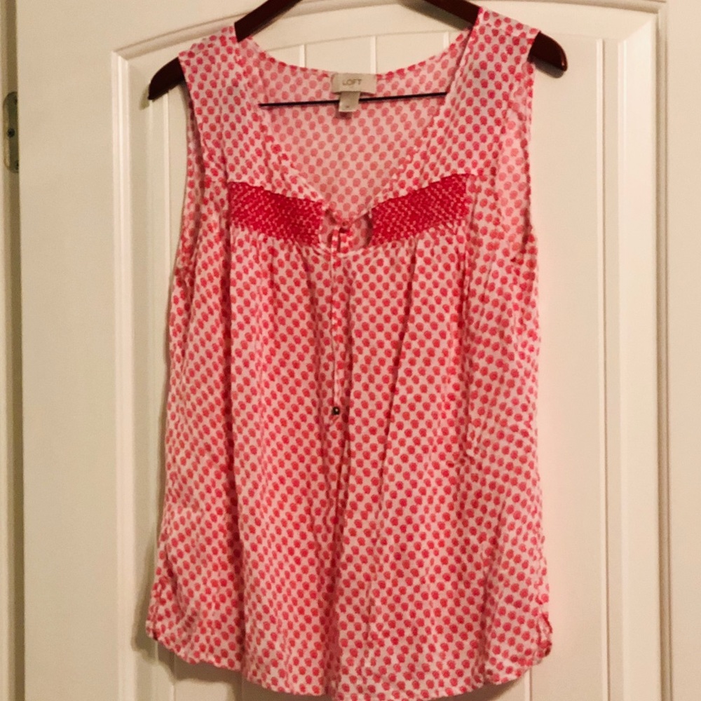 Patterned Loft top: size medium